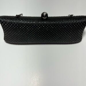Vintage Black Beaded Clutch Purse